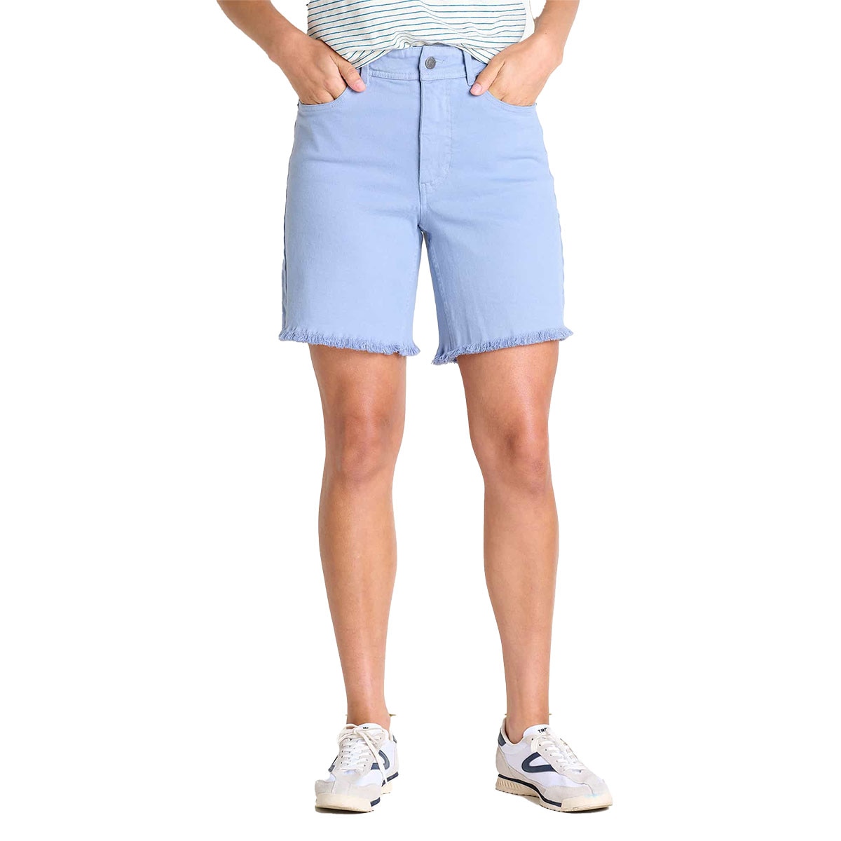 Toad&Co Balsam Seeded Cutoff Short Women's in Weathered Blue